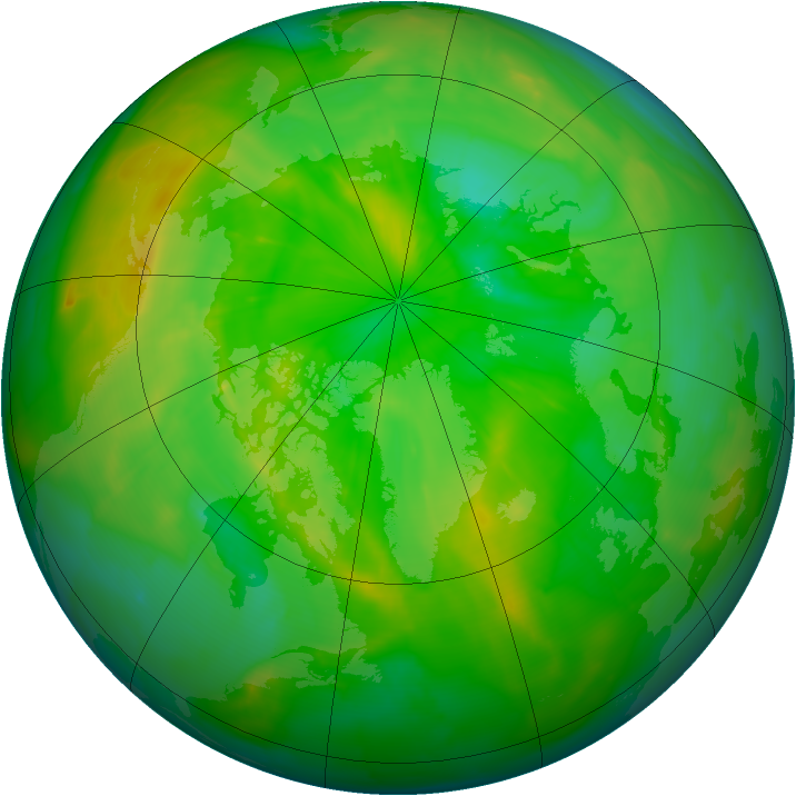Arctic ozone map for 23 June 2009